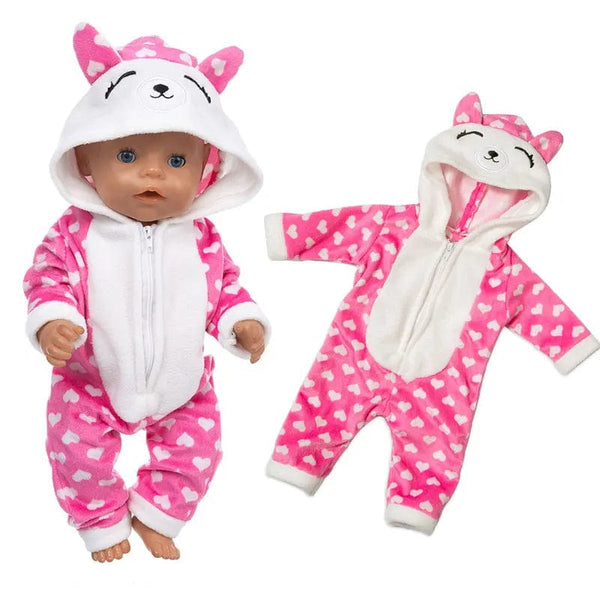 Planet Gates 2pcs/set Suit+Shoes Dolls Outfit For 43cm Baby Doll Cute Jumpers Rompers 17 Inch Doll Clothes，doll accessory.
