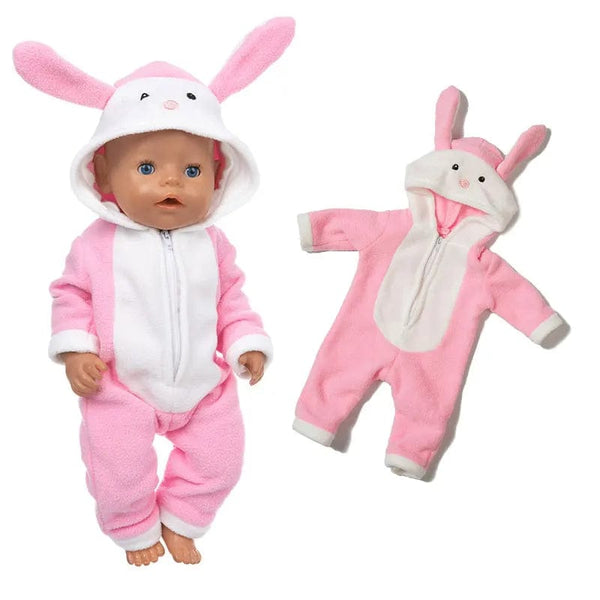 Planet Gates 2pcs/set Suit+Shoes Dolls Outfit For 43cm Baby Doll Cute Jumpers Rompers 17 Inch Doll Clothes，doll accessory.