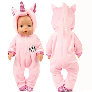 Planet Gates 2pcs/set Suit+Shoes Dolls Outfit For 43cm Baby Doll Cute Jumpers Rompers 17 Inch Doll Clothes，doll accessory.