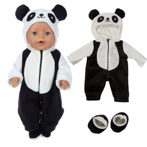 Planet Gates 2pcs/set Suit+Shoes Dolls Outfit For 43cm Baby Doll Cute Jumpers Rompers 17 Inch Doll Clothes，doll accessory.