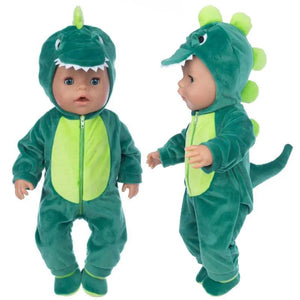 Planet Gates 2pcs/set Suit+Shoes Dolls Outfit For 43cm Baby Doll Cute Jumpers Rompers 17 Inch Doll Clothes，doll accessory.