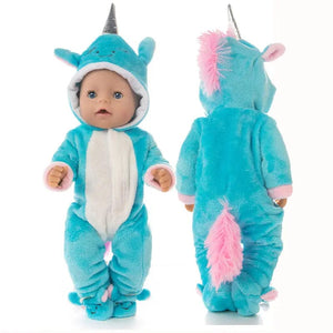 Planet Gates 2pcs/set Suit+Shoes Dolls Outfit For 43cm Baby Doll Cute Jumpers Rompers 17 Inch Doll Clothes，doll accessory.