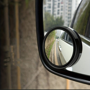 Planet Gates 2pcs Small Round Mirror High-definition Glass Car-mounted Adjustable 360-degree Rotation Rear View Car Reversing Auxiliary Blind Spot Mirror