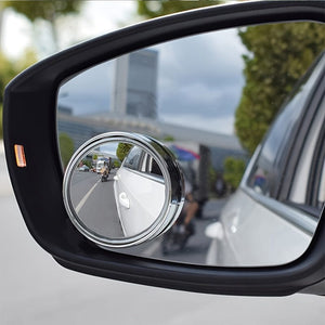 Planet Gates 2pcs Small Round Mirror High-definition Glass Car-mounted Adjustable 360-degree Rotation Rear View Car Reversing Auxiliary Blind Spot Mirror