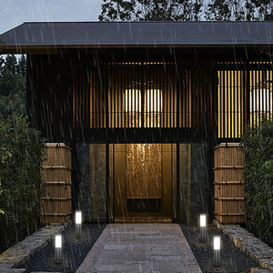 Planet Gates 2pcs Solar Outdoor LED Light, Modern Cylindrical Stainless Steel Waterproof Solar Outdoor Lawn Patio LED Light Lawn Garden Ground Insert Landscape Light