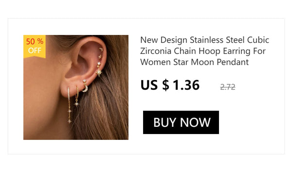 Planet Gates 2PCS Stainless Steel Minimal Hoop Earrings Crystal Zirconia Small Huggie Thin Cartilage Earring Helix Tragus Piercing Jewelry