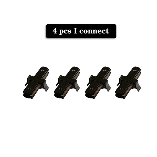 Planet Gates 2pcs T connector / White LED Track Light Rail 0.5M 1M 2 Wire Electrified Rail With Spots Led Track Lamp for Clothing Store Home Lighting Rails Spotlight