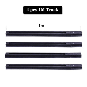 Planet Gates 2pcs T connector / White LED Track Light Rail 0.5M 1M 2 Wire Electrified Rail With Spots Led Track Lamp for Clothing Store Home Lighting Rails Spotlight