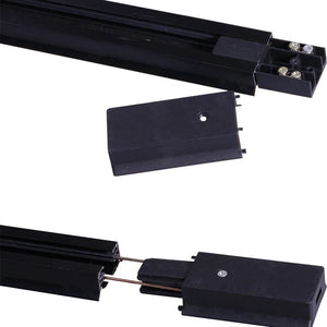 Planet Gates 2pcs T connector / White LED Track Light Rail 0.5M 1M 2 Wire Electrified Rail With Spots Led Track Lamp for Clothing Store Home Lighting Rails Spotlight