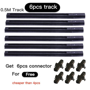 Planet Gates 2pcs T connector / White LED Track Light Rail 0.5M 1M 2 Wire Electrified Rail With Spots Led Track Lamp for Clothing Store Home Lighting Rails Spotlight