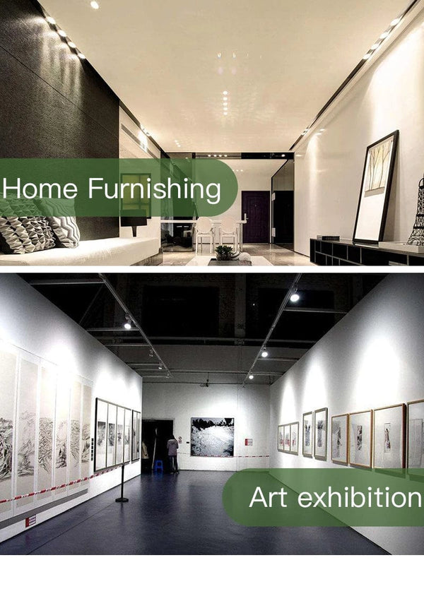 Planet Gates 2pcs T connector / White LED Track Light Rail 0.5M 1M 2 Wire Electrified Rail With Spots Led Track Lamp for Clothing Store Home Lighting Rails Spotlight