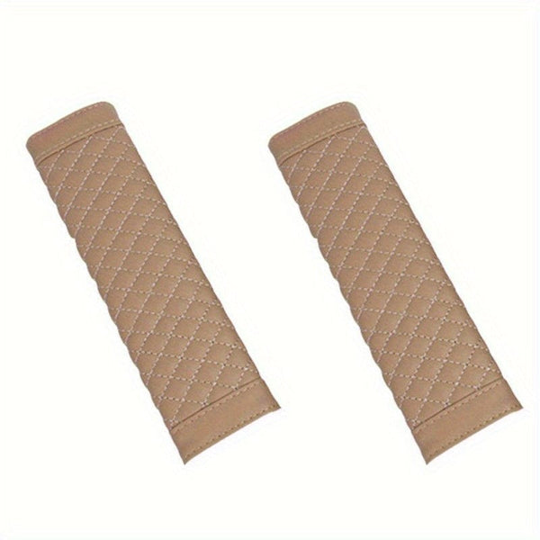 Planet Gates 2pcs Universal Car Stylish Car Safety Seat Belt Faux Leather Car Seat Shoulder Strap Pad Cushion Cover Car Belt Protector