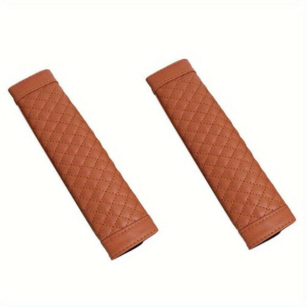 Planet Gates 2pcs Universal Car Stylish Car Safety Seat Belt Faux Leather Car Seat Shoulder Strap Pad Cushion Cover Car Belt Protector