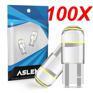 Planet Gates 2pcs / White 6000K 2/6/10/20/30/40/50/100pcs T10 LED W5W Canbus Glass COB 6000k Reading Dome Lamp Marker Wedge License Plate Light Bulb 168 194 192