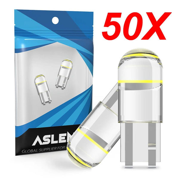 Planet Gates 2pcs / White 6000K 2/6/10/20/30/40/50/100pcs T10 LED W5W Canbus Glass COB 6000k Reading Dome Lamp Marker Wedge License Plate Light Bulb 168 194 192