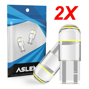 Planet Gates 2pcs / White 6000K 2/6/10/20/30/40/50/100pcs T10 LED W5W Canbus Glass COB 6000k Reading Dome Lamp Marker Wedge License Plate Light Bulb 168 194 192