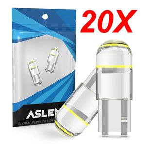 Planet Gates 2pcs / White 6000K 2/6/10/20/30/40/50/100pcs T10 LED W5W Canbus Glass COB 6000k Reading Dome Lamp Marker Wedge License Plate Light Bulb 168 194 192