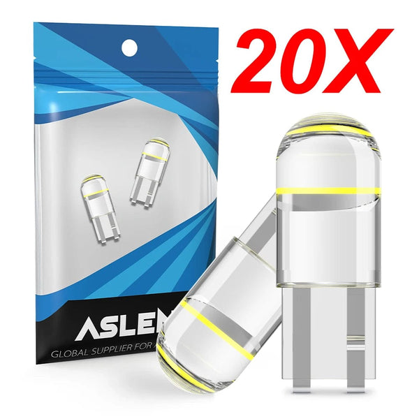 Planet Gates 2pcs / White 6000K 2/6/10/20/30/40/50/100pcs T10 LED W5W Canbus Glass COB 6000k Reading Dome Lamp Marker Wedge License Plate Light Bulb 168 194 192