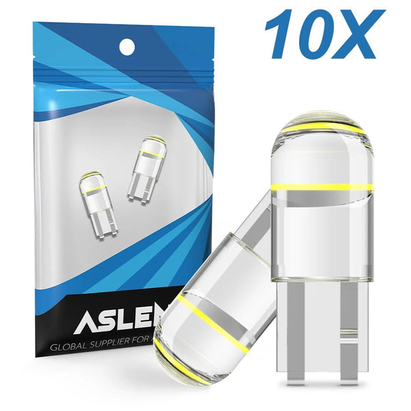 Planet Gates 2pcs / White 6000K 2/6/10/20/30/40/50/100pcs T10 LED W5W Canbus Glass COB 6000k Reading Dome Lamp Marker Wedge License Plate Light Bulb 168 194 192