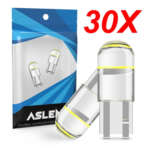 Planet Gates 2pcs / White 6000K 2/6/10/20/30/40/50/100pcs T10 LED W5W Canbus Glass COB 6000k Reading Dome Lamp Marker Wedge License Plate Light Bulb 168 194 192