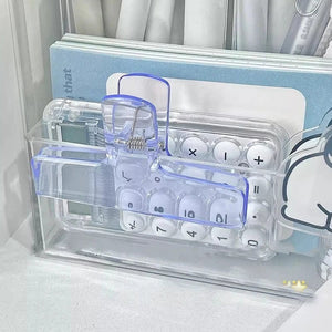 Planet Gates 2pcs yellow Ins Transparent Binder Clips Kawaii Paperclips File Documents Tickets Clips Bookmarks Index Page Holder Office Binding Supplies