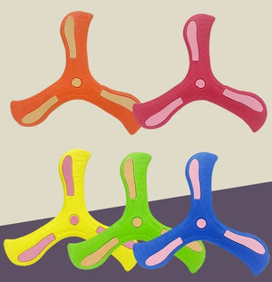 Planet Gates 2peices Random Color / CHINA Children Boomerang Soft Three-leaf Cross Adult-kids Interactive Outdoor Toy Early Education Puzzle Decompression Gift