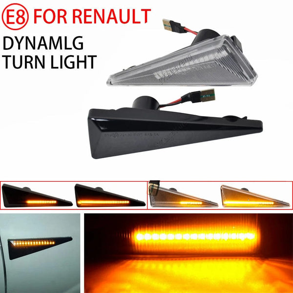 Planet Gates 2pieces Led Dynamic Side Marker Turn Signal Light For Renault Megane MK2 CC Espace MK4 Scenic MK2 Wind Avantime Thalia 2