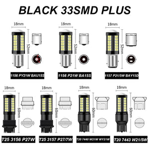 Planet Gates 2X 1156 BA15S P21W 1157 P21/5W BAY15D BAU15S PY21W T20 7443 7440 3157 LED Car Tail Bulb Brake Reverse DRL Signal Light 12V 24V