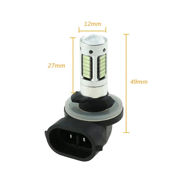 Planet Gates 2x 881 H27 Led Bulb 30 4014smd Car Fog Lights Driving Day Running Lamp Automobiles Bulbs Super Bright Car Bulbs White H27W/2