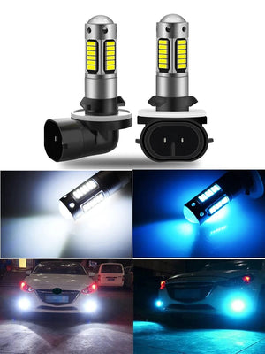 Planet Gates 2x 881 H27 Led Bulb 30 4014smd Car Fog Lights Driving Day Running Lamp Automobiles Bulbs Super Bright Car Bulbs White H27W/2