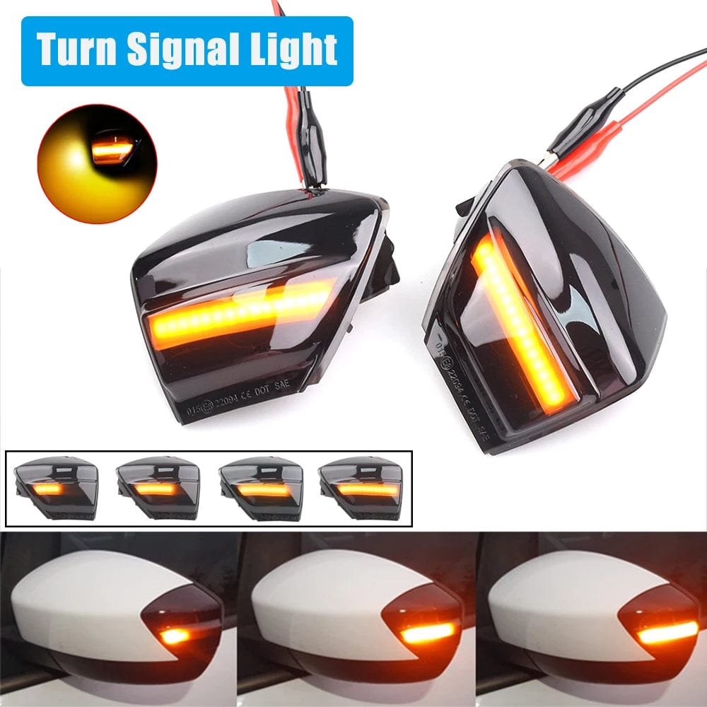 Planet Gates 2X For Ford S-Max 07-14 Kuga C394 08-12 C-Max 11-19 LED Dynamic Turn Signal Light Side Mirror Sequential Blinker Indicator Lamp