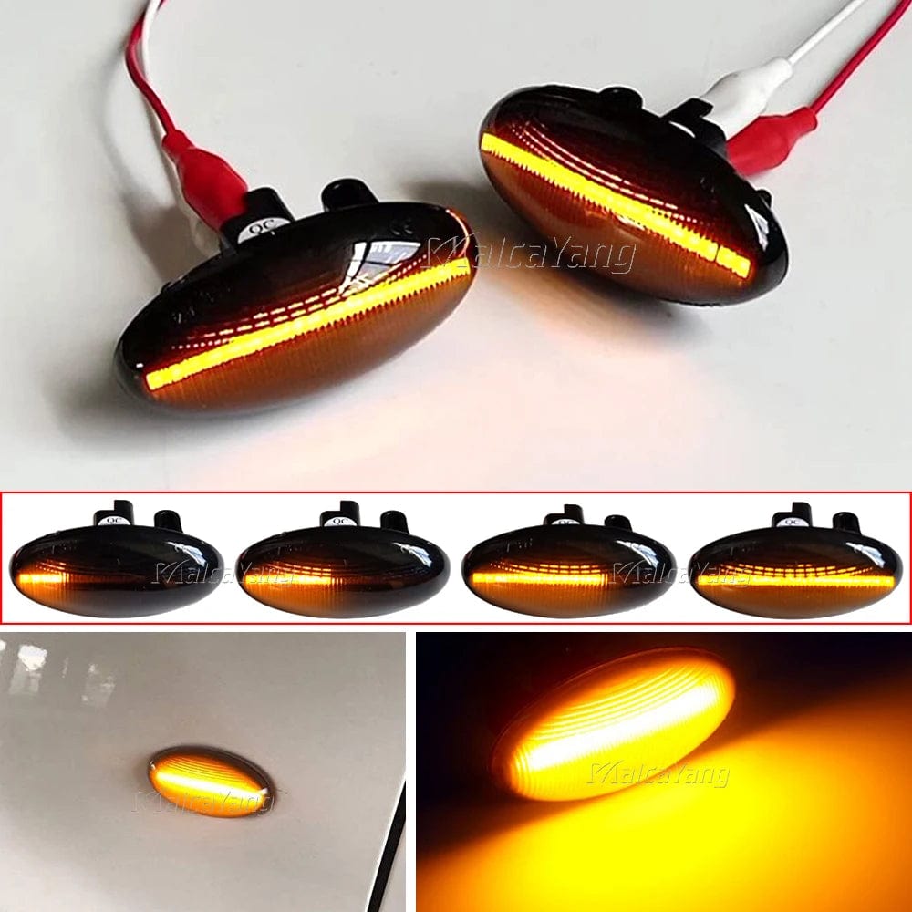 Planet Gates 2x Led Dynamic Turn Signal Side Marker Light Lamp For Peugeot 1007 107 206 307 407 607 Partner Expert