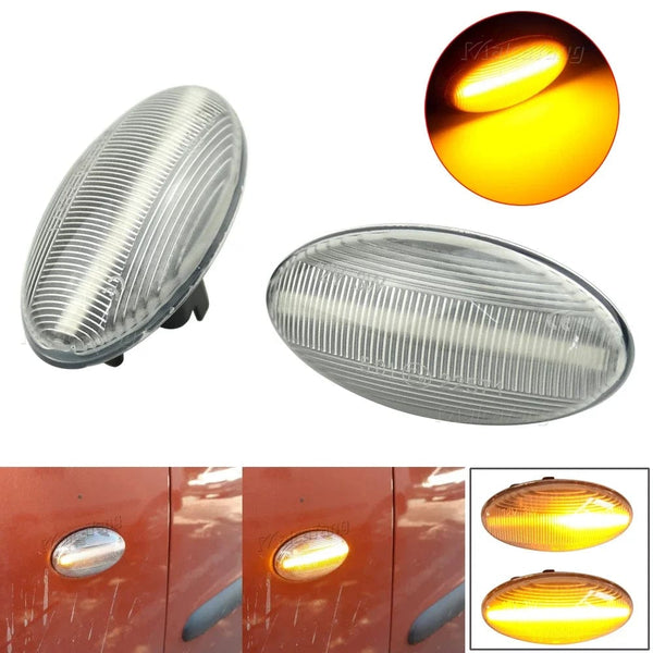 Planet Gates 2x Led Dynamic Turn Signal Side Marker Light Lamp For Peugeot 1007 107 206 307 407 607 Partner Expert