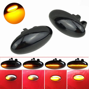 Planet Gates 2x Led Dynamic Turn Signal Side Marker Light Lamp For Peugeot 1007 107 206 307 407 607 Partner Expert