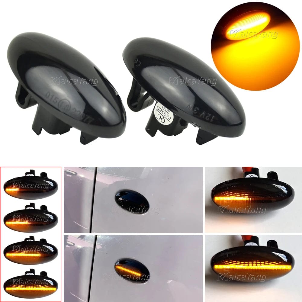 Planet Gates 2x Led Dynamic Turn Signal Side Marker Light Lamp For Peugeot 1007 107 206 307 407 607 Partner Expert