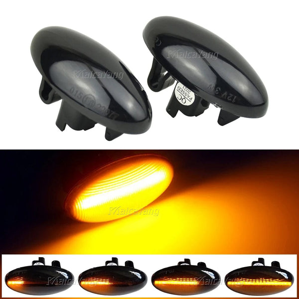 Planet Gates 2x Led Dynamic Turn Signal Side Marker Light Lamp For Peugeot 1007 107 206 307 407 607 Partner Expert