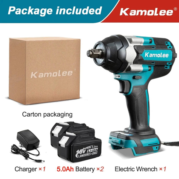 Planet Gates 2x5.0Ah Bat Carton / Russian Federation / EU Kamolee 1800 N.M Torque DTW700 Brushless Electric Impact Wrench 1/2 In Lithium-Ion Battery For Makita 18V Battery