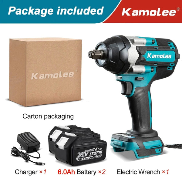 Planet Gates 2x6.0Ah Bat Carton / Russian Federation / EU Kamolee 1800 N.M Torque DTW700 Brushless Electric Impact Wrench 1/2 In Lithium-Ion Battery For Makita 18V Battery