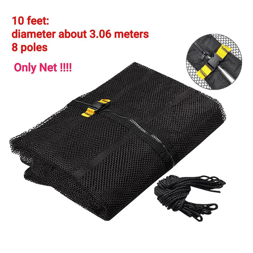 Planet Gates 3.06m-8 strokes / CHINA 6/10/12/14 Feet 6/8 Poles Trampoline Protective Net Nylon Trampoline for Kids Children Jumping Pad Safety Net Protection Guard
