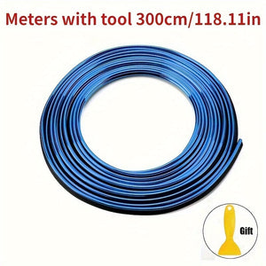 Planet Gates 3.0meter / Blue 300cm3.0meter Universal Car Moulding Decoration, Flexible Strips Interior Auto Mouldings Car Cover Trim Dashboard Door Car-styling