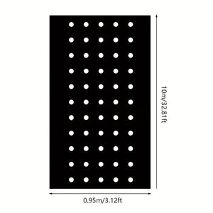 Planet Gates 3.11X32.8FT 1pc Plastic Film With Planting Holes, Garden Weed Control Barrier Film Mulching Breathable Gardening Farming Landscape Sheeting For Moisture Temperature Maintaining