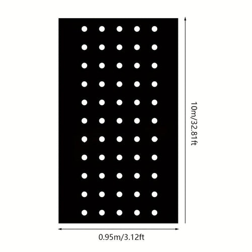 Planet Gates 3.11X32.8FT 1pc Plastic Film With Planting Holes, Garden Weed Control Barrier Film Mulching Breathable Gardening Farming Landscape Sheeting For Moisture Temperature Maintaining