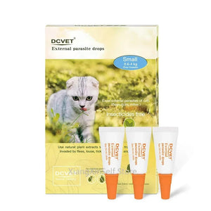 Planet Gates 3*1ml External Parasite Drops Plant Extract Safety Formula Remove Fleas,lice Use for 0.6-4kg Kittens
