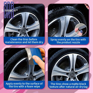 Planet Gates 3.38 Oz/100ml SURAINBOW Tire Shine Dressing, For A Whole New Level Of Shine And Depth Of Black, Safe For Cars, Trucks, Motorcycles, RVs & More, 3.38oz