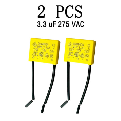 Planet Gates 3.3uF 2PCS capacitor 3.3UF 275VAC anti-light flash safety capacitor.Suitable for smart touch switches without neutral, electric fans, etc