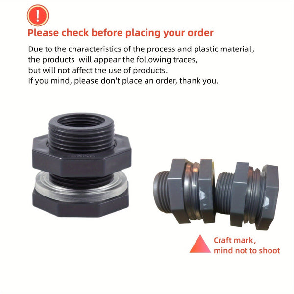 Planet Gates 3/4 2pcs/set, PVC Water Barrel Spigot Kit, Connector Drain Adapter With Inner Connection For Garden, Rain Barre, Garden Tool Supplies