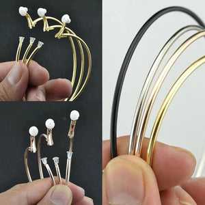 Planet Gates 3/4/5/6/7/8/9/10CM Electroplating Hoop Earrings Without Piercing Classic All Match Fake Clip-On Daily Party Circle Ear Ring Clip