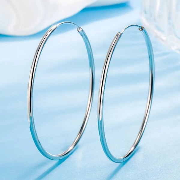 Planet Gates 3/4/5/6CM Round Hoop Earrings  925 Sterling Silver For Women Party Luxury Jewelry Accessories 2024 Trend Argent 925 Jewellery