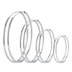 Planet Gates 3/4/5/6CM Round Hoop Earrings  925 Sterling Silver For Women Party Luxury Jewelry Accessories 2024 Trend Argent 925 Jewellery