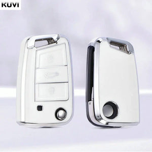 Planet Gates 3 4 Buttons TPU Car Key Case Cover Fob For VW Volkswagen Golf 7 MK7 Tiguan MK2 For SEAT Ateca Leon FR 2 Ibiza For Skoda Octavia